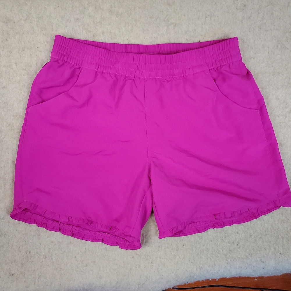 Columbia Girls Swim Shorts with Pockets Hot Pink Magenta Size Girls Large